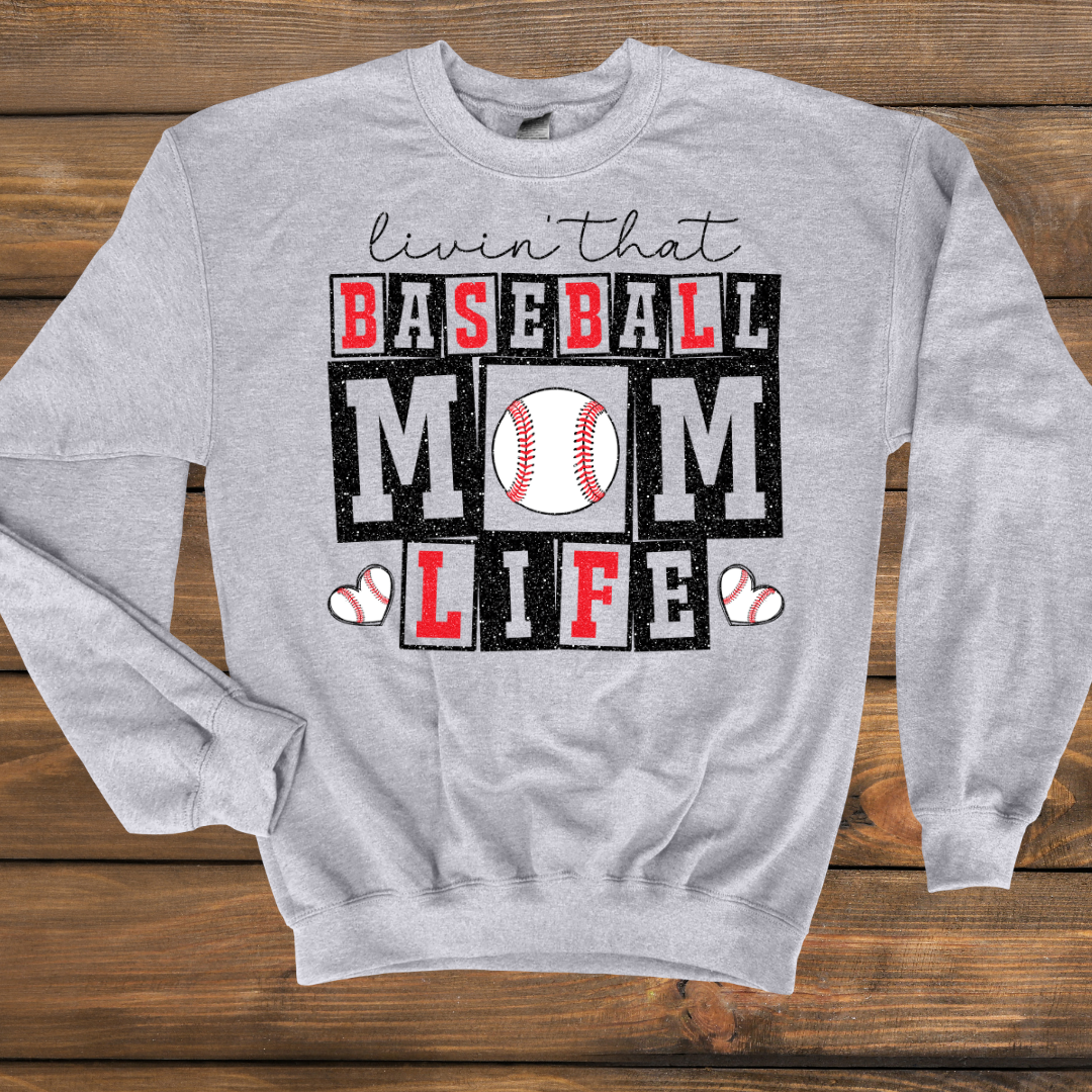 Baseball Mom Life - Crewneck (2 colors)
