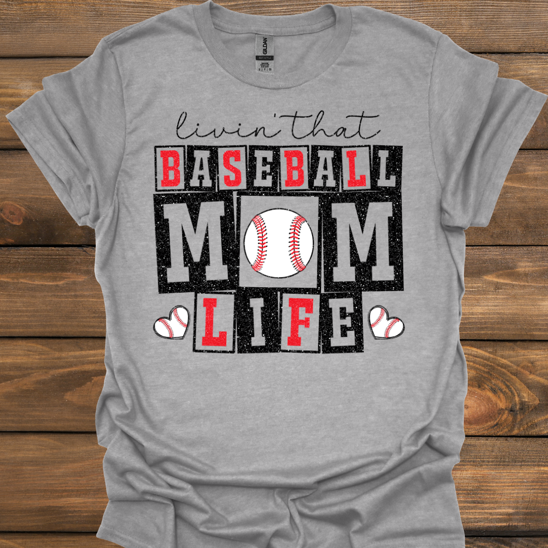 Baseball Mom Life - Short sleeve (2 colors)