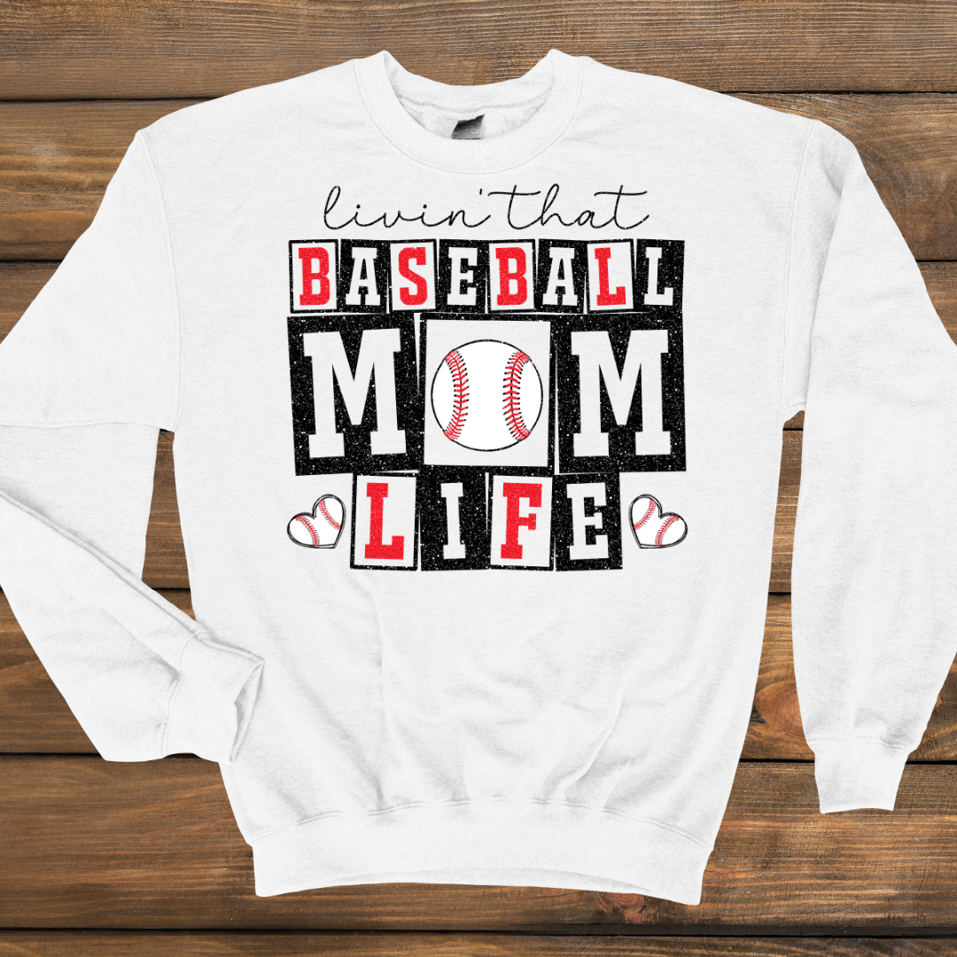 Baseball Mom Life - Crewneck (2 colors)