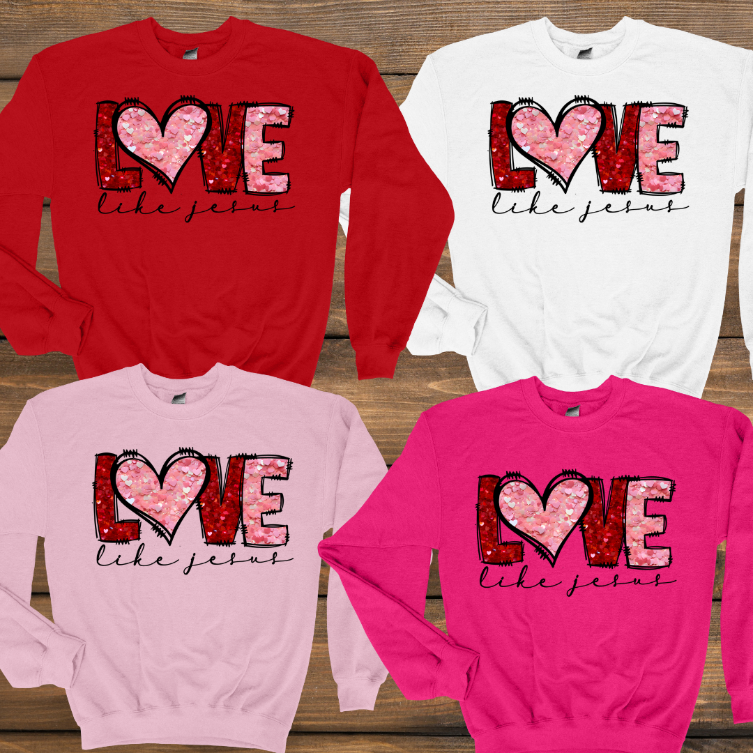 Love Like Jesus - Faux Glitter