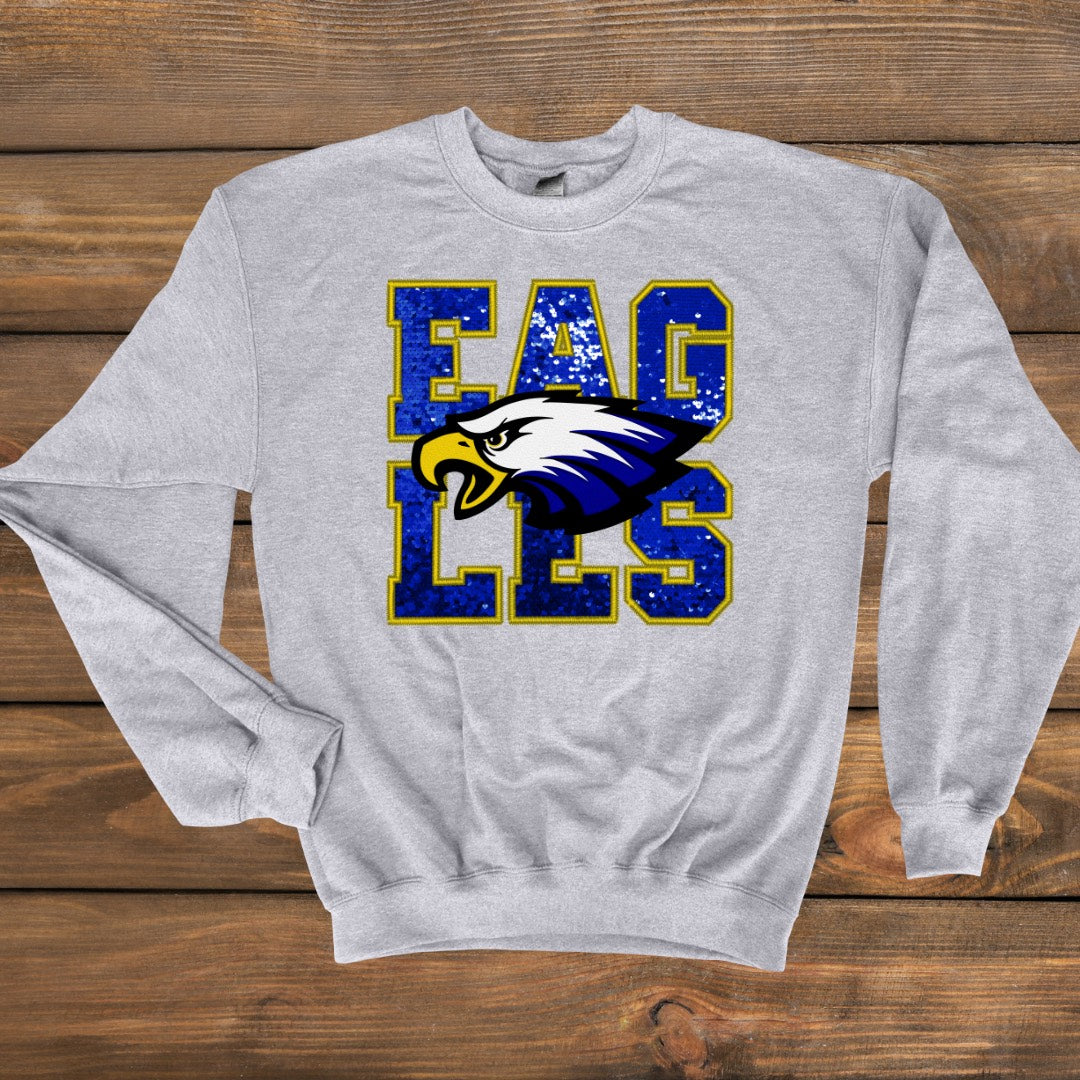 Eagles Faux Glitter Multicolor - Crewneck (3 colors)