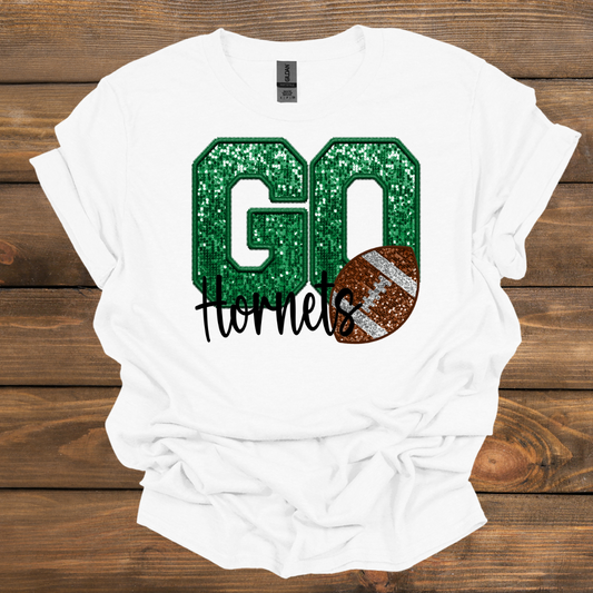 Go Hornets Glitter - Tshirt