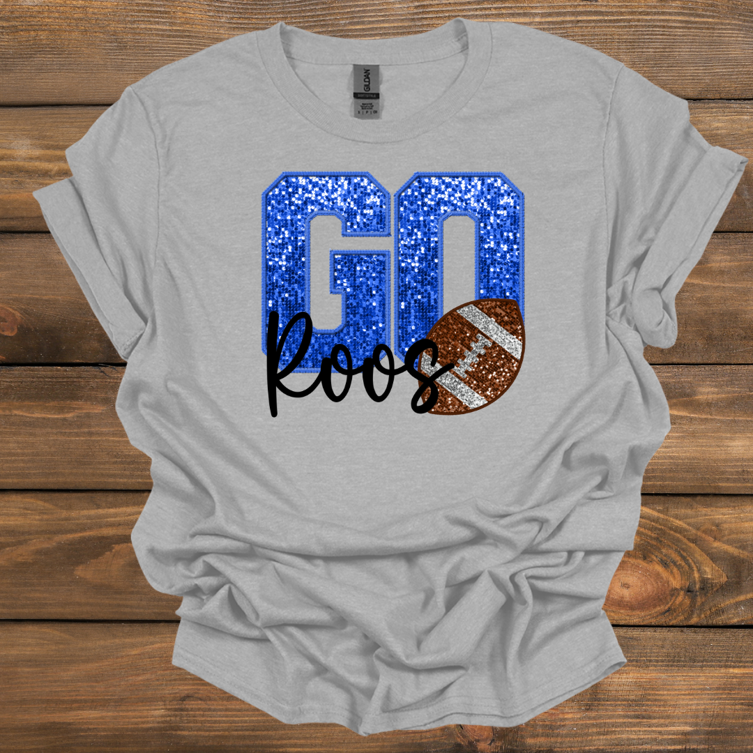 Roo Football Faux Glitter - Tshirt & Crewneck (2 colors)