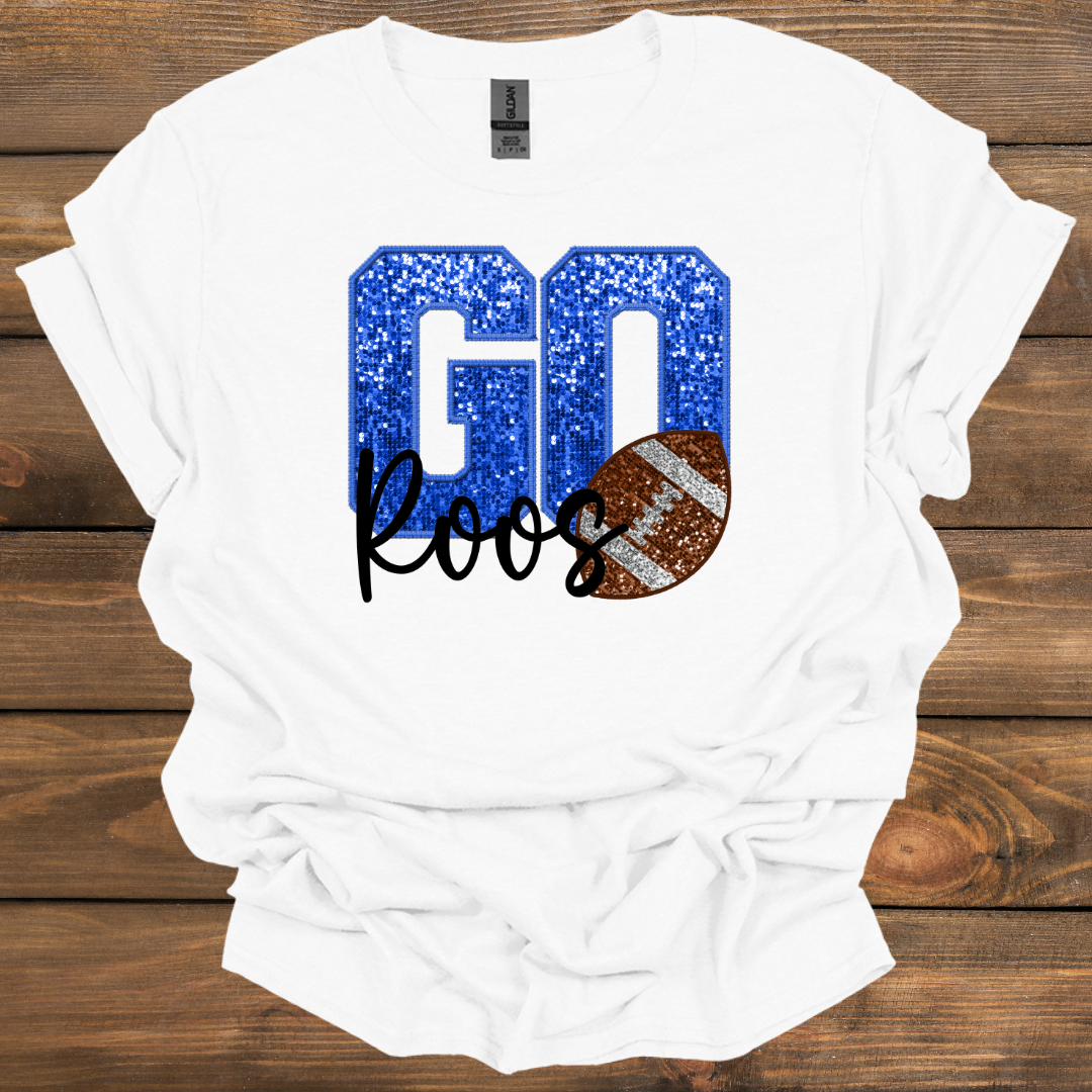 Roo Football Faux Glitter - Tshirt & Crewneck (2 colors)