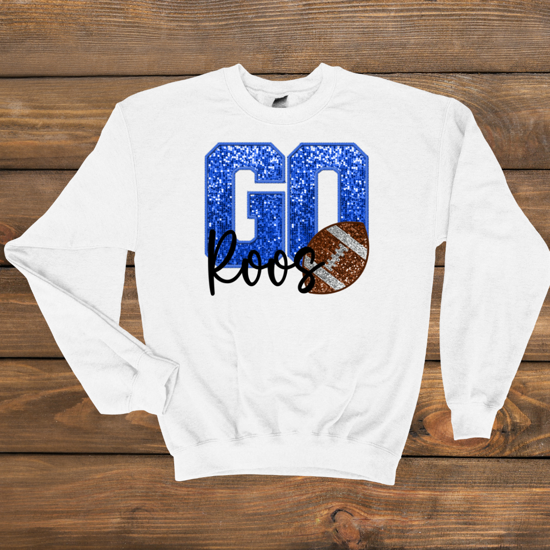 Roo Football Faux Glitter - Tshirt & Crewneck (2 colors)