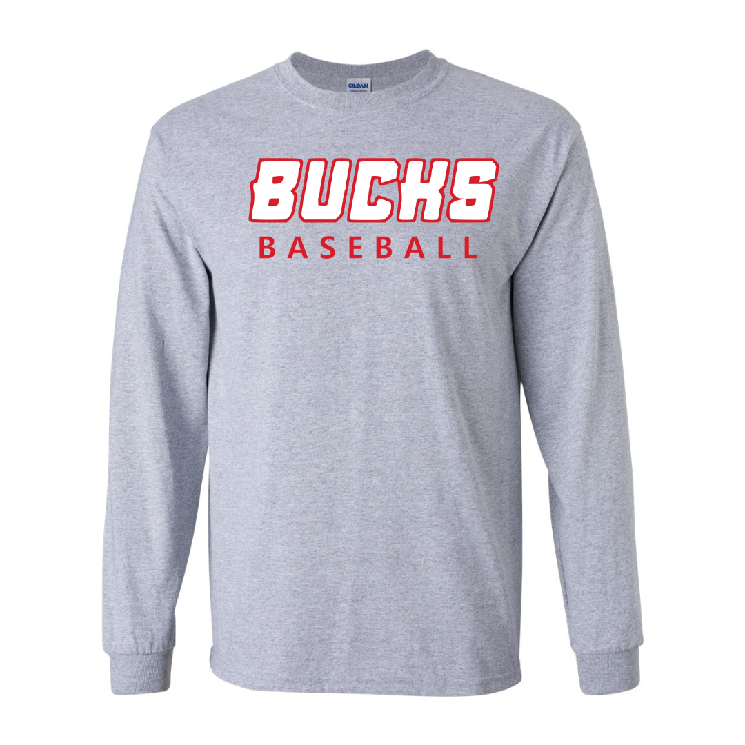 Grey Bucks Baseball - Long Sleeve T-Shirt