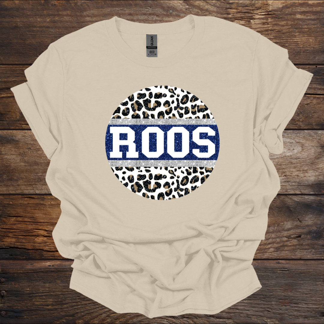 Roo - Leopard Faux Glitter T-Shirt (5 colors)