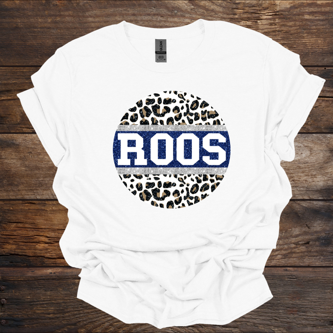 Roo - Leopard Faux Glitter T-Shirt (5 colors)